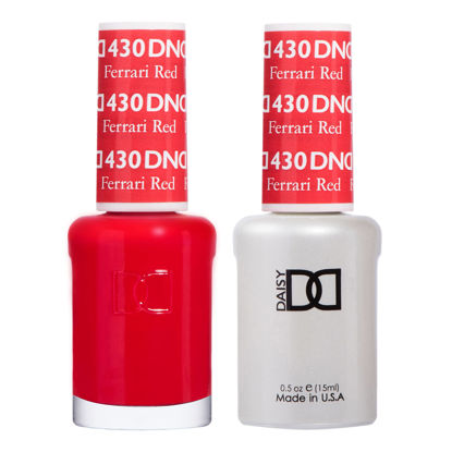 Picture of DND Gel Polish Set - 1 each of Red Gel Polish and Red Nail Polish, 430 Ferrari Red, 0.5 Fl Oz