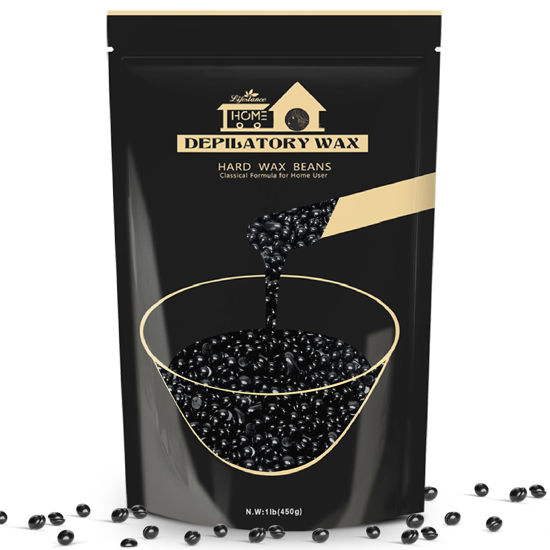 Picture of Lifestance Hard Waxing Beads for Large Areas - 1lb Blackberry Coarse Hair Removal for Underarm, Leg, Body, Brazilian Bikini at Home for Women and Men
