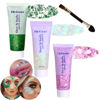 Picture of Body Glitter Face Glitter Gel: Singer Concerts Disco Festival Rave Accessories Face Glitter Makeup 150ml Chunky Sequins Mermaid Face Body Hair Glitter Gel (Green&White&Pink)