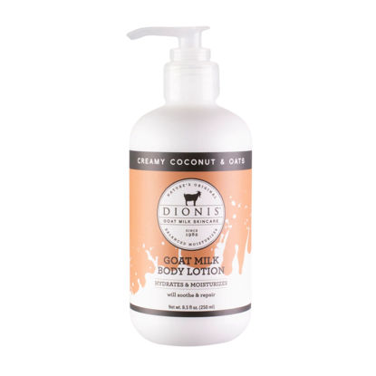 Picture of Dionis Goat Milk Hydrating Skincare Cream, Rich & Creamy Daily Moisturizing Coconut & Oats Scented Body Lotion For Dry Skin, Made in the USA, Cruelty-Free & Paraben-Free, 8.5 oz Bottle
