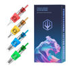 Picture of POSEIDON Tattoo Cartridges Needles 20PCS Tattoo Needles with Membrane Safety Cartridges Disposable # 10 Standard Round Liner Tattoo Needle for Tattoo Pen（1009RL）