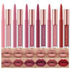Picture of BestLand 12Pcs Matte Liquid Lipstick + Lip Liner Pens Set, One Step Lips Makeup Sets Pigment Velvety Nude Lip Stain Waterproof Long Wear Lip Gloss Make up Gift Set (Set B)