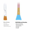 Picture of Cuttte 4pcs Silicone Face Mask Brushes, Flexible Facial Mud Mask Applicator Brush, Hairless Moisturizers Applicator Tools, Soft Face Mask Applicator for Mud, Clay, Charcoal Mixed Mask