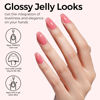 Picture of TOMICCA Gel Nail Polish, Strawberry Red Gel Polish, Light Red Jelly Nail Polish Quick Dry, Soak Off U V Translucent Gel Polish Colors Long Lasting Nail Art Manicure