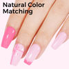 Picture of TOMICCA Gel Nail Polish, Baby Pink Nail Polish Gel, UV Light Pink Gel Polish, Cotton Candy Pink Nail Art Pastel Manicure Salon DIY for Spring Summer