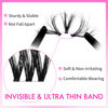 Picture of VEYESBEAUTY Lash Clusters Fluffy Individual Lash Extensions VBmuse 3D Layered Volume Eyelashes Thin & Invisible Band Wispy Faux Mink Lash Newbie's Five-Second Mixed Length 10-18mm