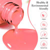 Picture of CANNI Coral Pink Gel Polish, 1Pcs Gel Polish Hot Pink Color Gel Grapefruit Pink Polish Nail High Gloss Soak Off U V Gel Nail French Nail Manicure Salon DIY