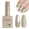 Picture of CANNI Gold Gliter Gel Polish, 1Pcs Gel Polish Champagne Gold Color Gel Polish Nail High Gloss Soak Off U V Gel Nail French Nail Manicure Salon DIY