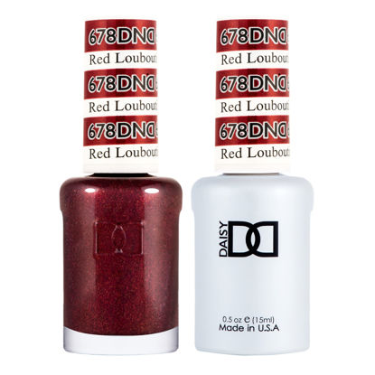 Picture of DND Gel Polish Set - 1 each of Red Gel Polish and Red Nail Polish, 678 Red Louboutin, 0.5 Fl Oz