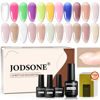 Picture of JODSONE Builder Color Gel Top Coat Base Coat Extension Gel 22 Pcs Kit Long Lasting High Gloss Gift For Women