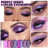 Picture of evpct 9 Colors Purple Violet Lavender Glitter Shimmer Sparkly Eyeshadow Mermaid Halloween Makeup Palette for women Highly Pigmented Waterproof Mauve Bright Purple Pink Sparkling Eye Shadow Palette Kit