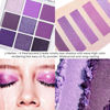 Picture of evpct 9 Colors Purple Violet Lavender Glitter Shimmer Sparkly Eyeshadow Mermaid Halloween Makeup Palette for women Highly Pigmented Waterproof Mauve Bright Purple Pink Sparkling Eye Shadow Palette Kit