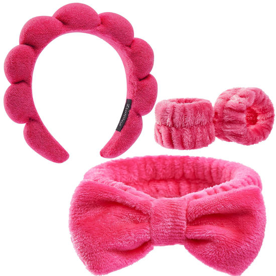 Picture of Ztomine Headbands for Women - Spa Headband and Wristband Set