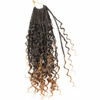 Picture of LMZIM 12 Inch Goddess Box Braids Crochet Hair Bohomian Crochet Box Braids Curly Ends 8 Pack 3X Crochet Braids Synthetic Braiding Hair Extension (12inch(pack of 8), T1B/27）