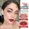 Picture of evpct 1Pcs Light Orange Red Lip Stain Paint Matte Lip Liner and Lipstick Set Long Lasting Smudge Proof labiales matte mate larga duracion listip 24 hours a prueba de agua mate 24 horas originales,14#