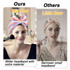 Picture of Shintop Women Fashion Lovely Soft Carol Fleece Bowknot Bow Makeup Cosmetic Shower Elastic Hair Band Hairlace Headband (Purple Stripe)