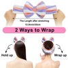 Picture of Shintop Women Fashion Lovely Soft Carol Fleece Bowknot Bow Makeup Cosmetic Shower Elastic Hair Band Hairlace Headband (Purple Stripe)