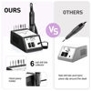 Picture of JIASHENG Professional Nail Drill, 20000rpm Electric Nail Drill Machine, Electronic Nail File Drills for Acrylic Nails Gel Nails Manicure Pedicure Tools for Salon Use