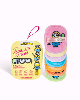 Picture of The Original MakeUp Eraser, 7-Day Set, Erase All Makeup With Just Water, Including Waterproof Mascara, Eyeliner, Foundation, Lipstick, Sunscreen, and More! (Minions), 7ct.
