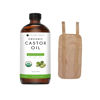 Picture of Kate Blanc Cosmetics Castor Oil Pack Wrap. Castor Oil Packs for Liver Detox. Reusable, Comfortable Fit, Adjustable (16oz Amber Glass Bottle Included)