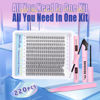 Picture of Natural Lash Extension Kit Cluster Lashes Kit Cluster Eyelash Extension Kit 220Pcs C Curl DIY Eyelash Extension Kit Short 10-14MM Individual Lashes Kit with Lash Remover by Newcally