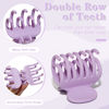 Picture of Matte Medium Hold Claw Hair Clips with Double Row Teeth for Women - 8PCS Hair Styling Clamps for Thin, Fine or Thick Hair (Bright Colors)
