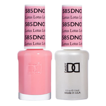 Picture of DND Gel Polish Set, Pink Collection, UV/LED Gel Polish and Air Dry Nail Lacquer, Matching Chip-Free Polish Duo, 585 Lotus, 0.5 Fl Oz