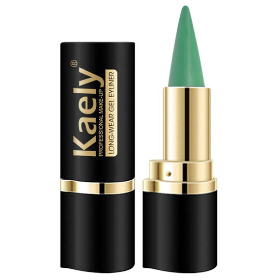 Picture of evpct 1Pcs Light Green Gel Eyeliner Pencil Eye Black Face Paint Stick Makeup Set Waterproof Matte Cream Crayon Eyeliner Pencil Set Cat Eye Liners Eyeshadow Guide delineador de ojos contra el agua