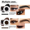 Picture of evpct 2 in 1 Black & Brown Gel Eyeliner Waterproof Smudge Proof for Waterline Eyebrow Cream Pomade Set with Brushes Long Wear delineador blanco Work Great with Eyebrow Eyeliner Face Body Paint Stick