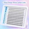 Picture of Natural Lash Clusters Kit DIY Lash Extension Kit Wispy Eyelash Extension Kit C Curl Individual Lashes Kit 9-12MM Short Eyelash Clusters with Lash Remover by Newcally