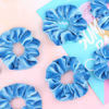 Picture of IVARYSS Azure Blue Scrunchies Bulk, Premium Velvet Soft Hair Scrunchy, Solid Colors Thick Elastic Bands, Hair Accessories for Women and Girls, 12 Pack
