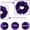 Picture of IVARYSS Purple Scrunchies, Premium Velvet Soft Hair Scrunchy, Solid Colors Thick Elastic Bands, Hair Accessories for Women and Girls, 12 Pack