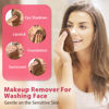 Picture of Natwag Makeup Remover Cloth, 6" x 6" Make Up Towels Reusable Face Cloth for Washing Face, Makeup Remover Pads Microfiber Face Washcloth with Mesh Bag, Just Water, 12 Pack, Brown