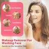 Picture of Natwag Makeup Remover Cloth, 6" x 6" Make Up Towels Reusable Face Cloth for Washing Face, Makeup Remover Pads Microfiber Face Washcloth with Mesh Bag, Just Water, 12 Pack, Light Brown
