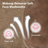 Picture of Natwag Makeup Remover Cloth, 6" x 6" Make Up Towels Reusable Face Cloth for Washing Face, Makeup Remover Pads Microfiber Face Washcloth with Mesh Bag, Just Water, 12 Pack, Light Brown