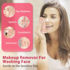 Picture of Natwag Makeup Remover Cloth, 6" x 6" Make Up Towels Reusable Face Cloth for Washing Face, 12 Pack Makeup Remover Pads Microfiber Face Washcloth with Mesh Bag, Beige