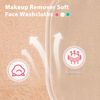 Picture of Natwag Makeup Remover Cloth, 6" x 6" Make Up Towels Reusable Face Cloth for Washing Face, 12 Pack Makeup Remover Pads Microfiber Face Washcloth with Mesh Bag, Beige