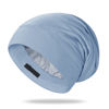 Picture of OLESILK 100% Mulberry Silk Bonnet for Sleeping Women, Silk Hair Wrap for Sleeping, Silk Sleep Bonnet for Women&Men, Real Silk, Not Satin, Light Blue