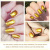 Picture of COSMOO 12ml Gold Nail Polish, Golden Quick Dry Nail Lacquer for Nail Art Varnish, 0.41 fl oz