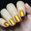 Picture of COSMOO 12ml Gold Nail Polish, Golden Quick Dry Nail Lacquer for Nail Art Varnish, 0.41 fl oz