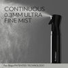 Picture of FLAIROSOL Spray Bottle for Hair, Continuous Spray Bottle with 0.3MM Ultra Fine Mist, Water Mister Spray Bottle for Hairstyling, Cleaning, Plants, Pets, 10.1oz/300ml, Black Bottle, White Print