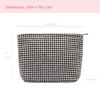 Picture of PAZIMIIK Makeup Bags for Purse Zipper Cosmetic Pouch Large Travel Canvas Make Up Organizer Tool Pouch for Women and Girls,Houndstooth Black