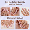 Picture of Misssix French Gel Nail Tips, 160Pcs Deep Almond French Tip Press on Nails Short Square, No Need to File Tips Pre-lasting, Fake Nails for Nail Art DIY 16 Sizes