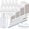 Picture of Nail Polish Gel Remover Tools Kit, Soak Off Cap Clip, UV Gel Polish Cuticle Pusher, 200ml Dispenser Bottle, 600 PCS Cotton Pads, Handle Brushes, 100/180 Nail File, Buffer Block, Finger Separators