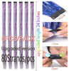 Picture of CelineBella Clip In Purple Tinsel Hair Extensions Kit Glitter Strands Clip In for Girls Women Fairy Hair New Year Party Halloween Festival Gift