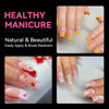 Picture of UNA GELLA No C Curve Medium Square Nail Tips 216 Pcs Pre-file Half Cover Straight Square Gel x Nail Tips Clear Fake Nails Tips Half Matte Long Lasting For Nail Extension Home DIY Salon 12 Sizes