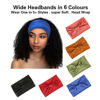 Picture of GILI 6 Pack Wide Headbands for Women Non Slip Soft Elastic Hair Bands Yoga Running Sports Workout Gym Head Wraps, Knotted Cotton Cloth African Turbans Bandana (with 6 Pcs Hair Ties)
