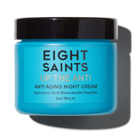 Picture of Eight Saints Skin Care Up the Anti Night Cream Face Moisturizer to Reduce Fine Lines and Wrinkles, Natural and Organic Anti Aging Cream For Face & Neck with Niacinamide and Hyaluronic Acid, 2 Ounces