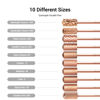 Picture of MelodySusie Safety Nail Drill Bits, 3/32'' Smooth Round Top Large Barrel Carbide Bits, Suitable for Manicure Pedicure Cuticle Gel Polishing, Beginners Bits, Rose Gold, Series Bit-S, Extra Coarse