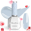 Picture of MelodySusie 0.5fl oz Gel Nail Polish,Gray Blue Color Nails Soak Off UV LED Blue Gel Polish Gift for Women Nail Art Manicure Salon DIY Nail Design Decoration at Home-251